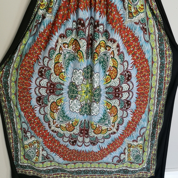 Boho Maxi Dress by India Boutique Long Ethnic Travel Inspired Flowy One Size Fit - Picture 2 of 13